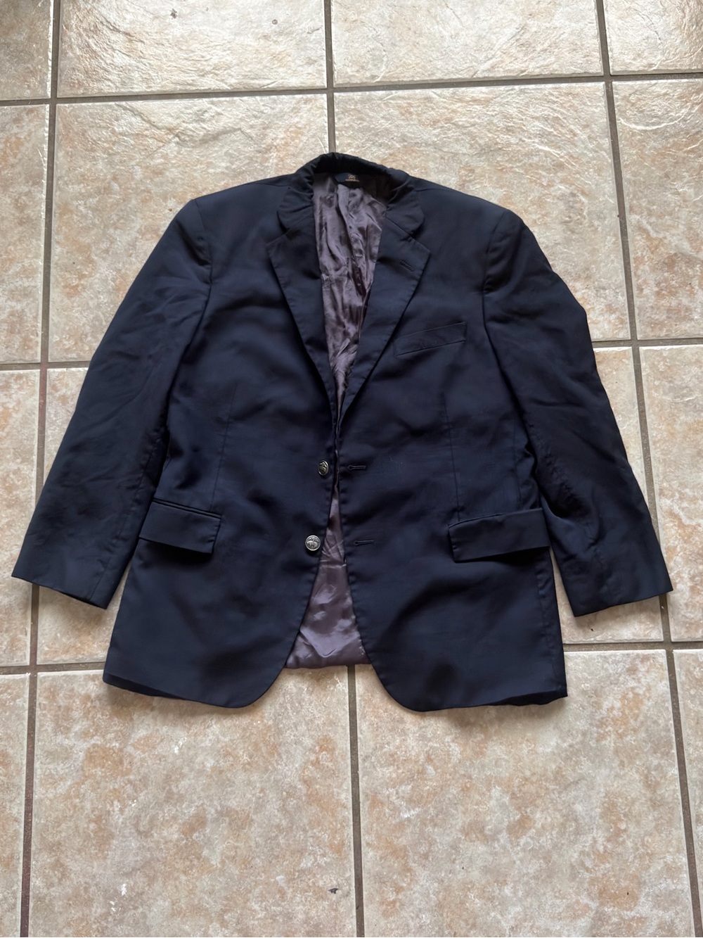 Brooks Brothers 346 Navy Blue Wool Blazer Sport Coat Mens 42S Short 2 Button